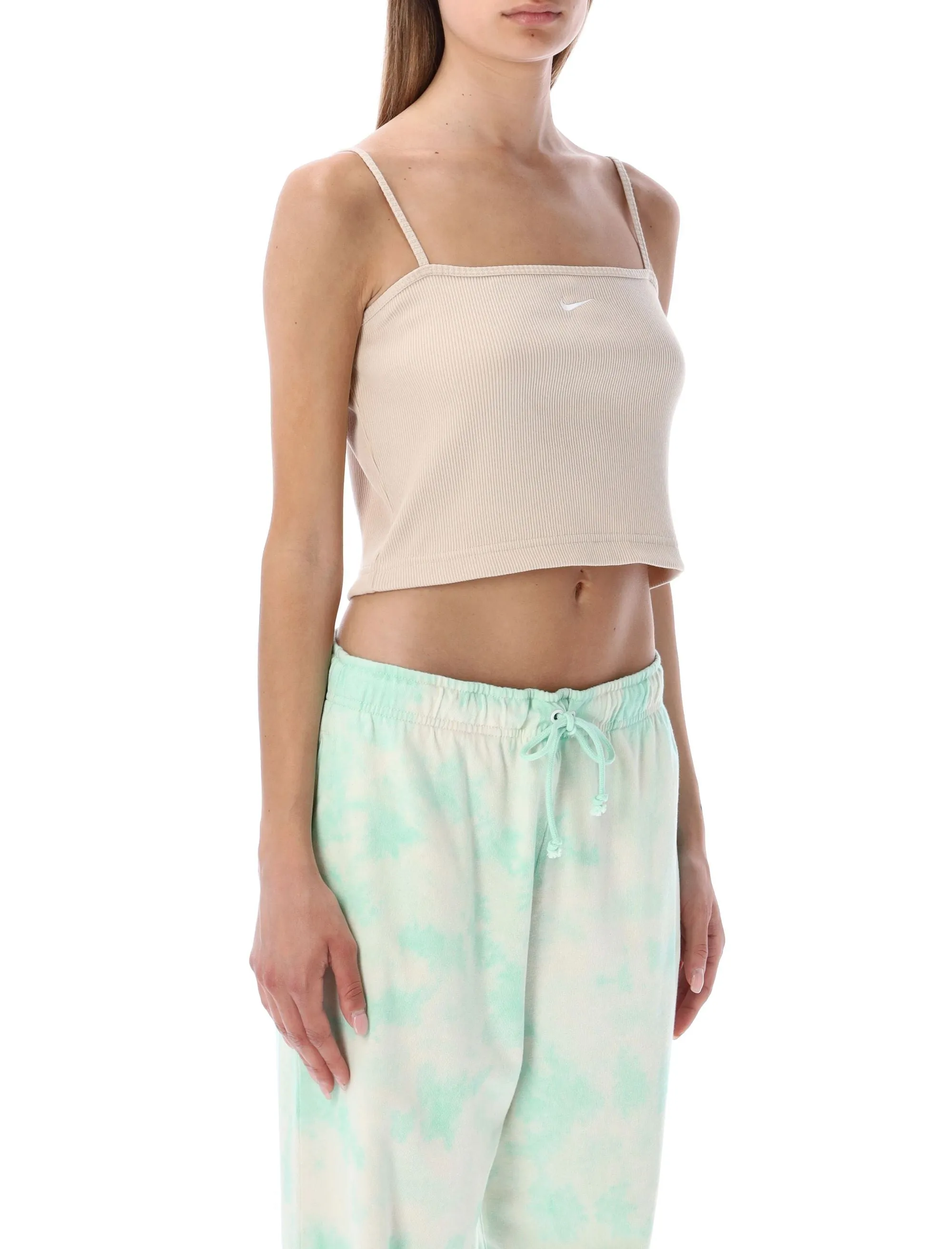 Nike Logo Embroidered Cropped Tank Top