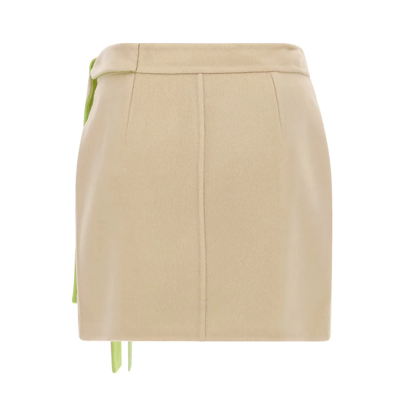 Off-White High Waist Side Tie Mini Skirt