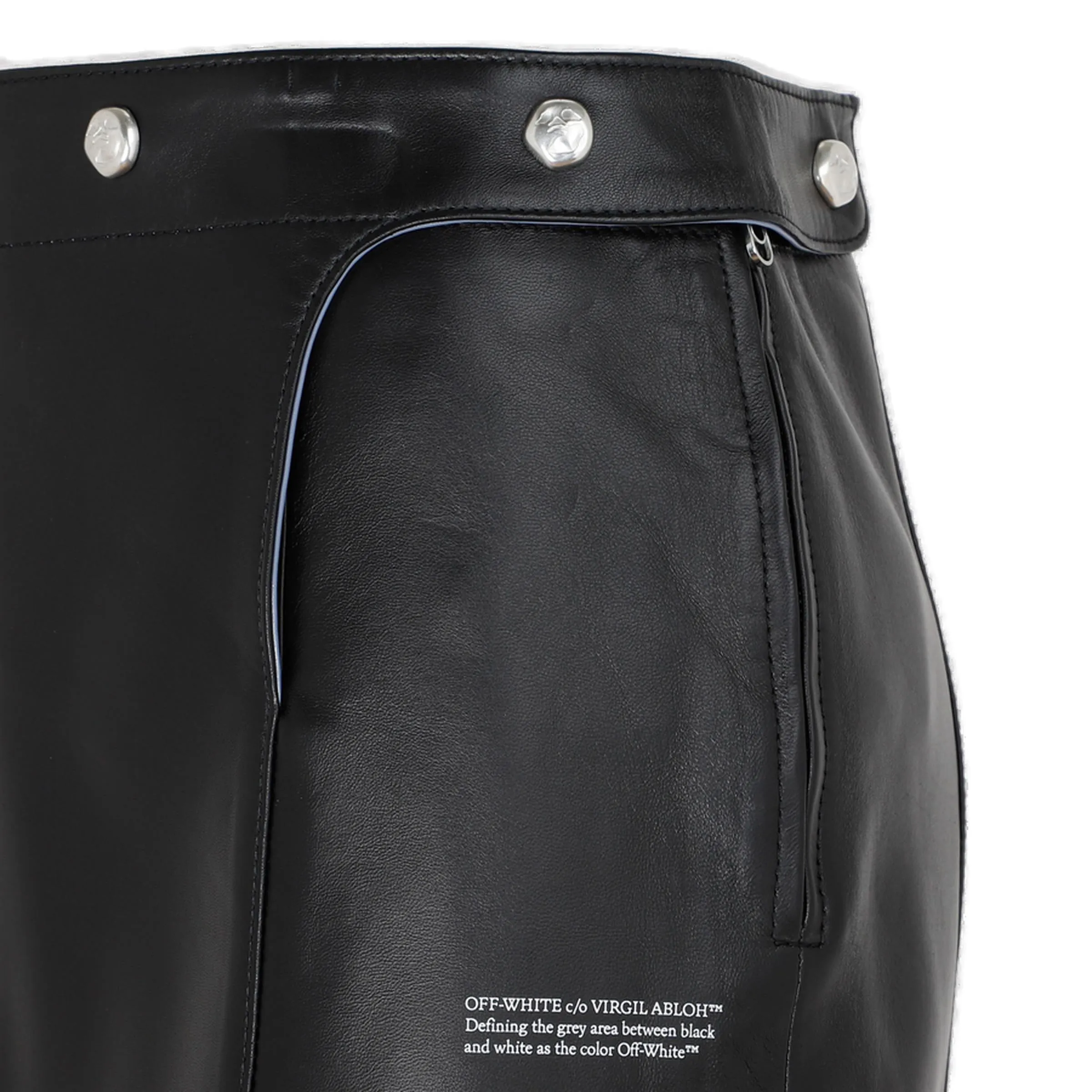 Off-White Leather Mini Skirt