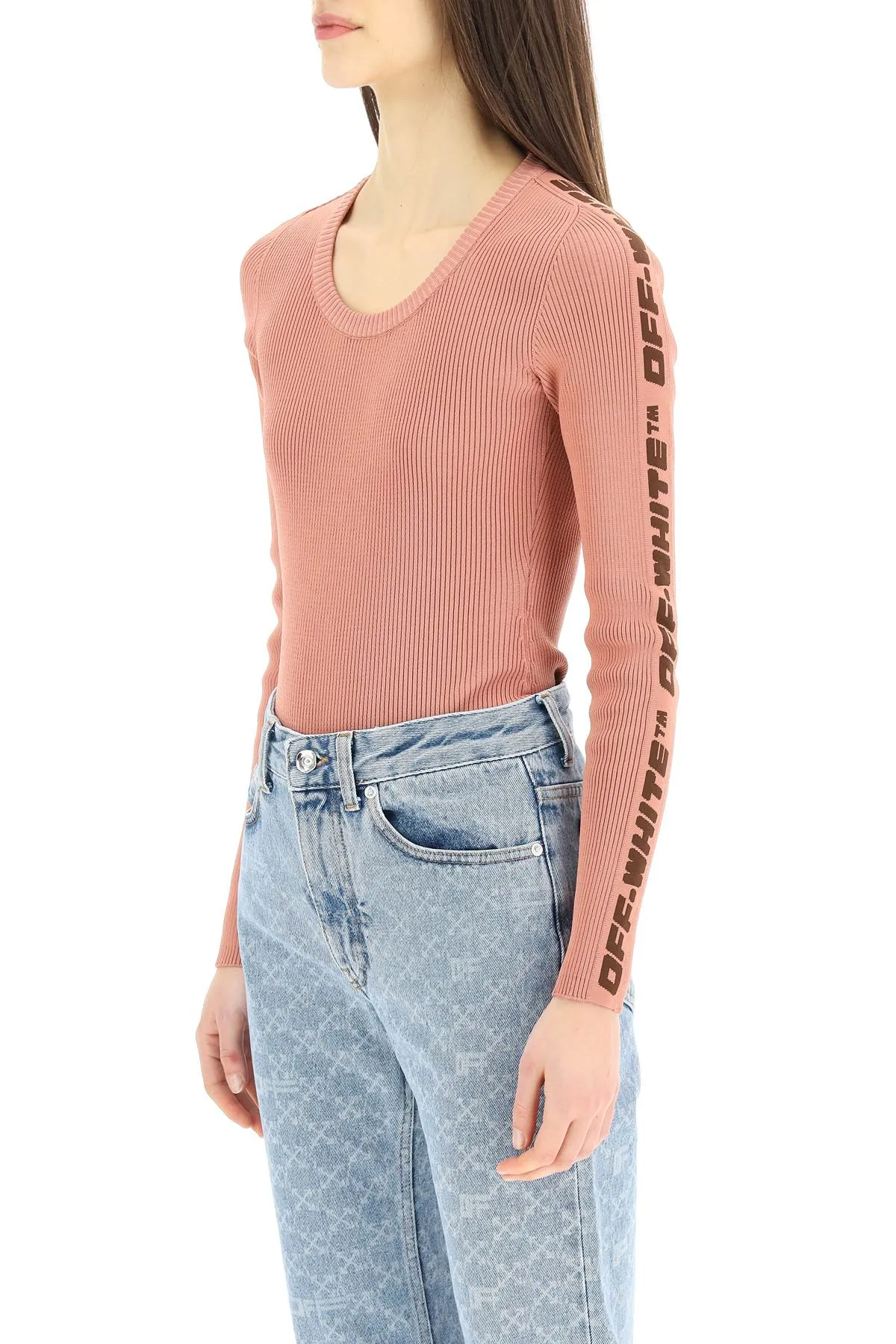 Off-White Logo Knit Stretched Bodysuit