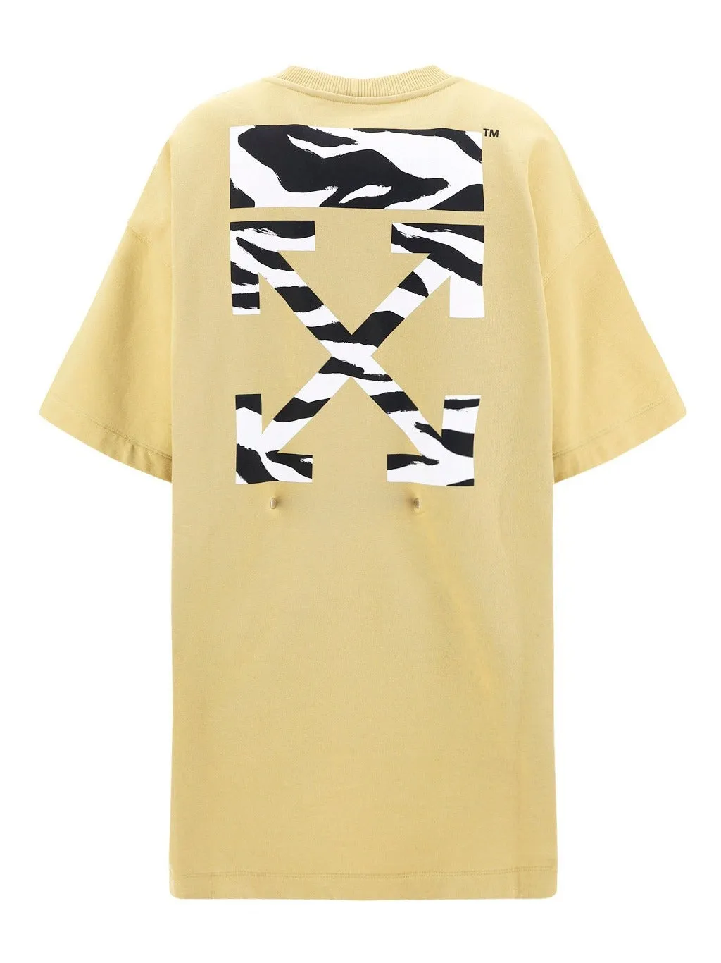 Off-White Logo Printed Oversize T-Shirt Midi Dress