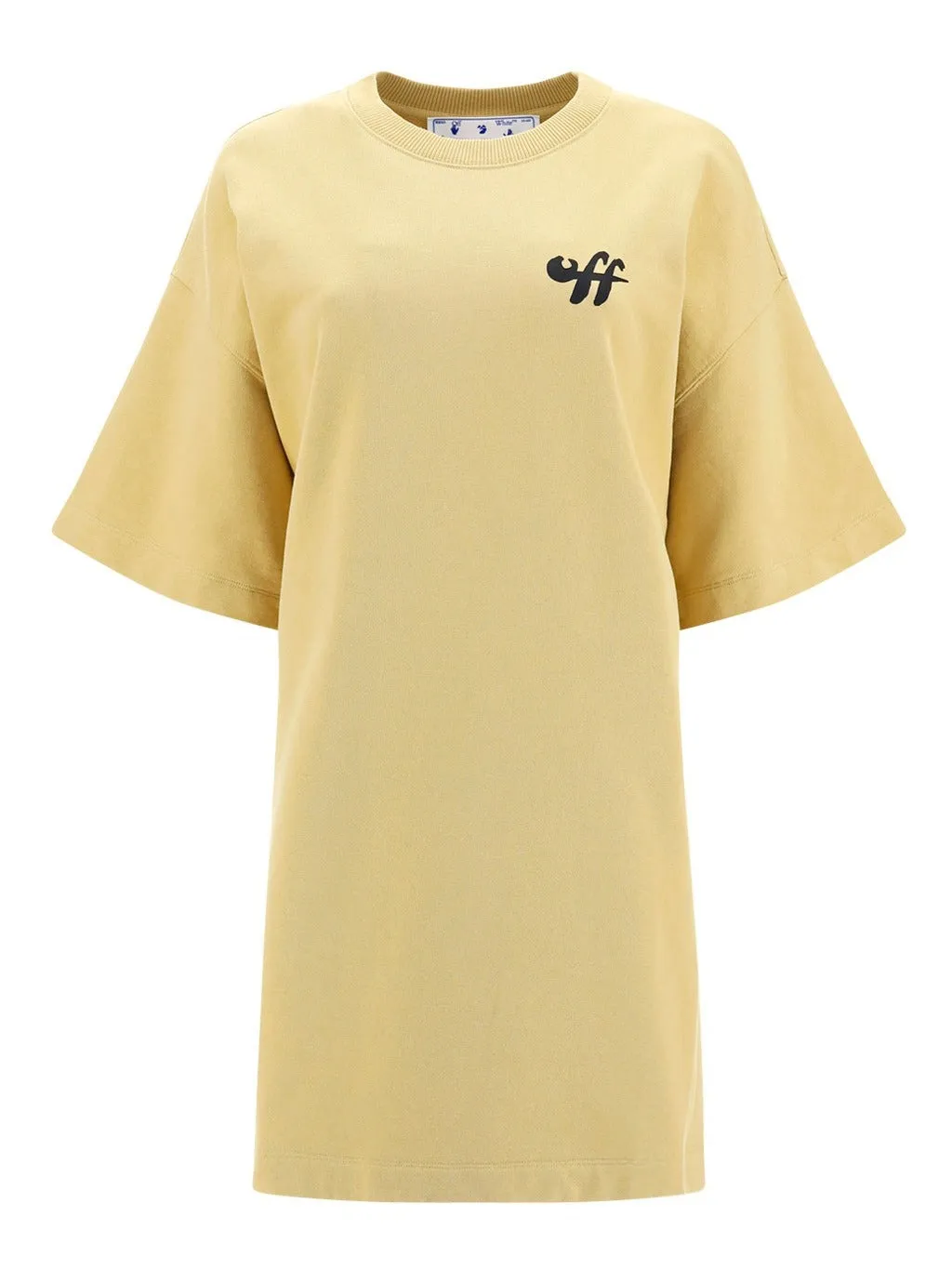 Off-White Logo Printed Oversize T-Shirt Midi Dress