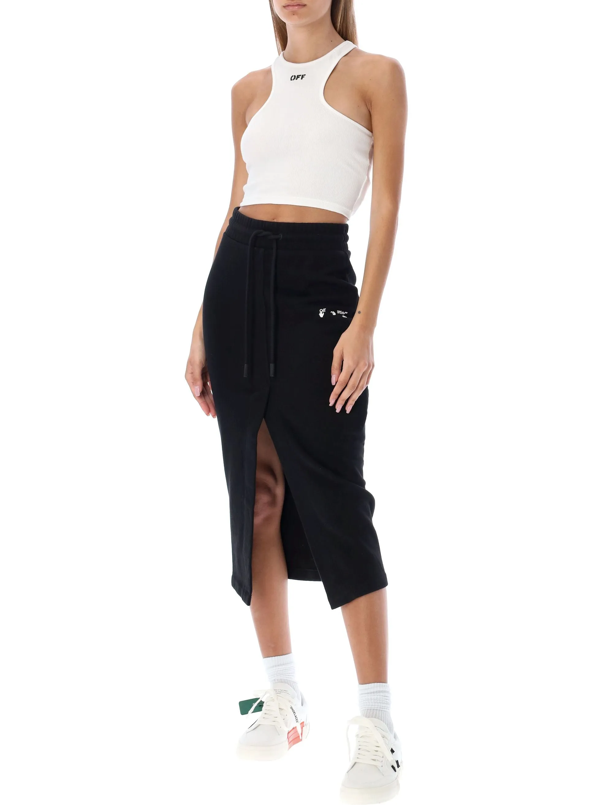 Off-White Off-Stamp Logo Printed Cropped Top