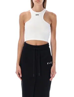 Off-White Off-Stamp Logo Printed Cropped Top