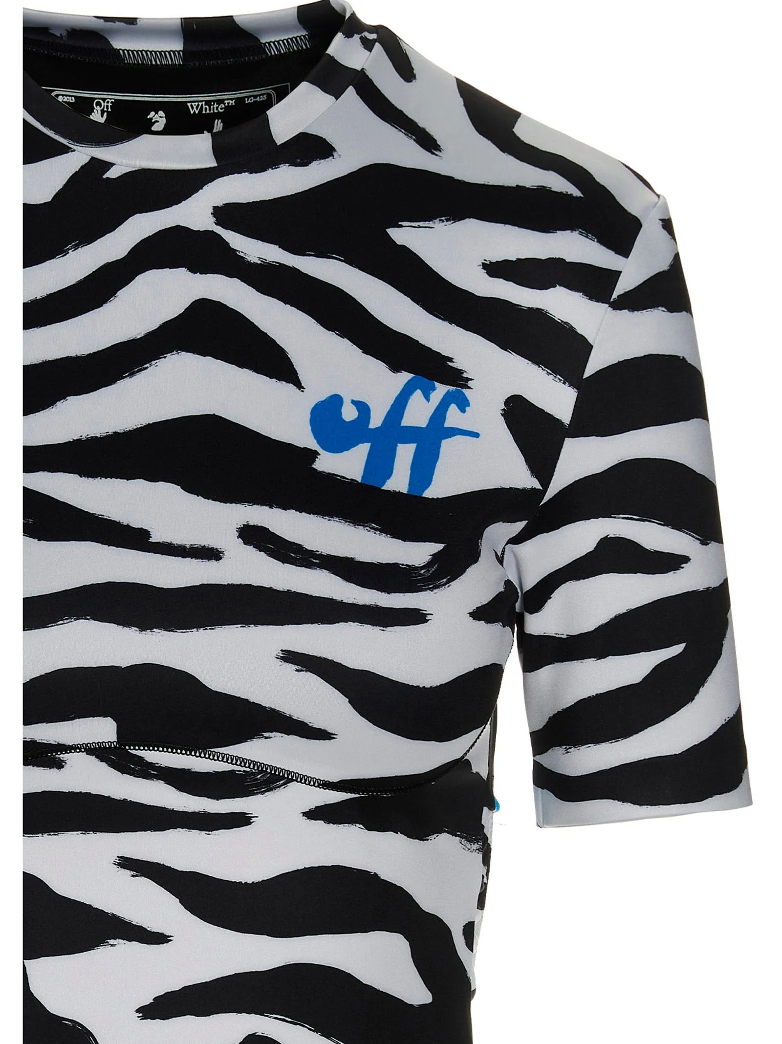 Off-White Zebra Printed Open Back Top