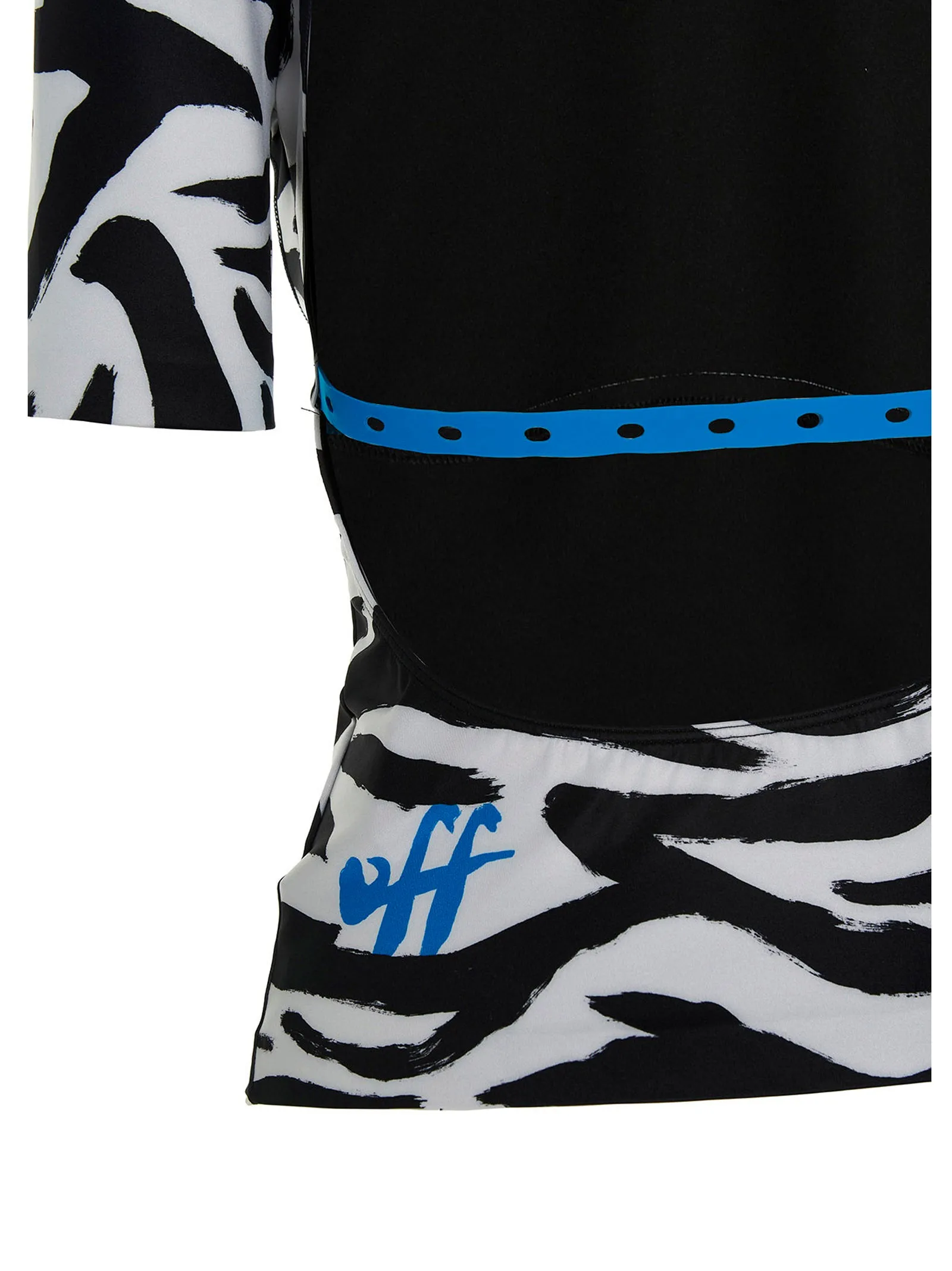 Off-White Zebra Printed Open Back Top