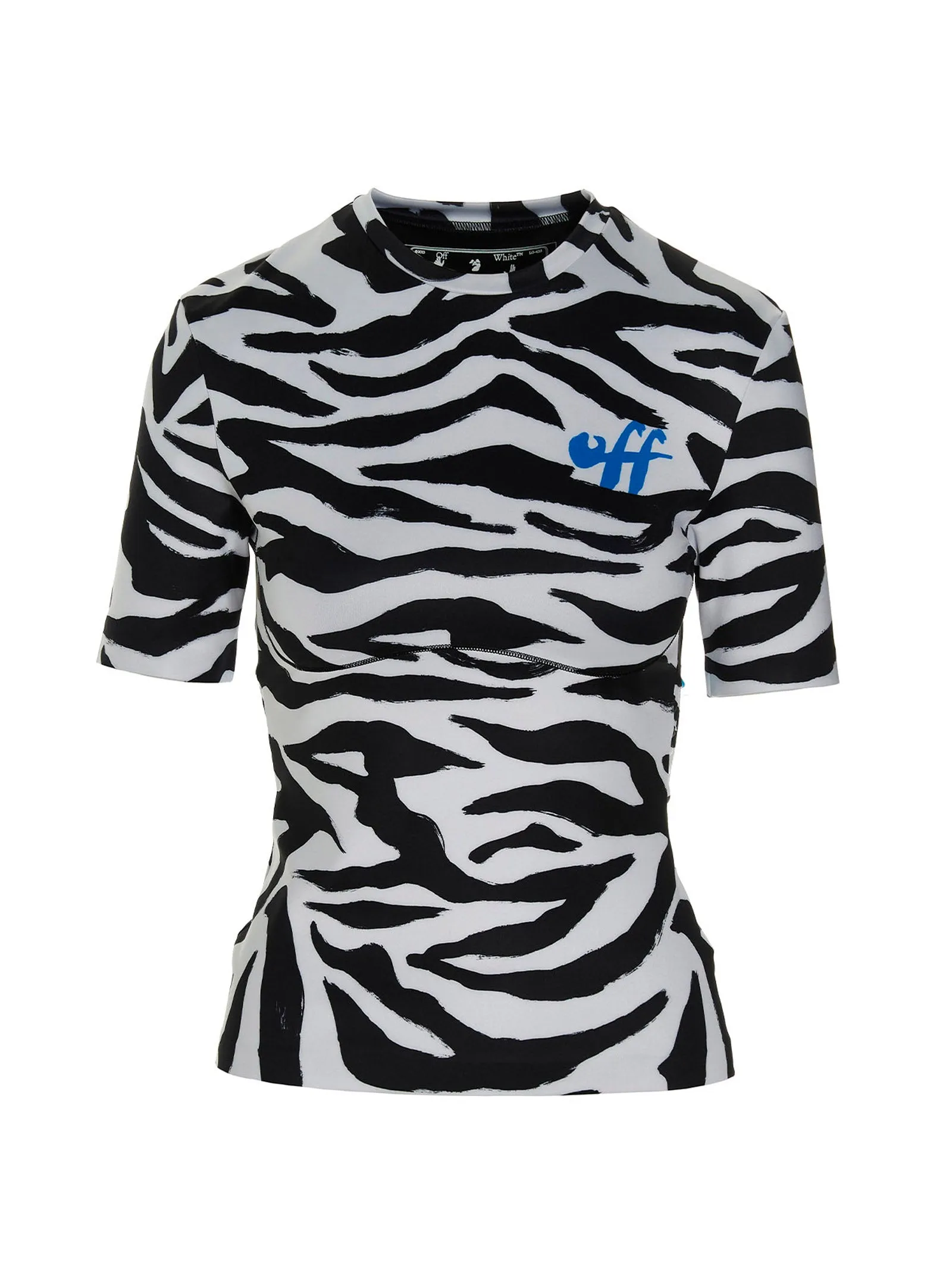 Off-White Zebra Printed Open Back Top