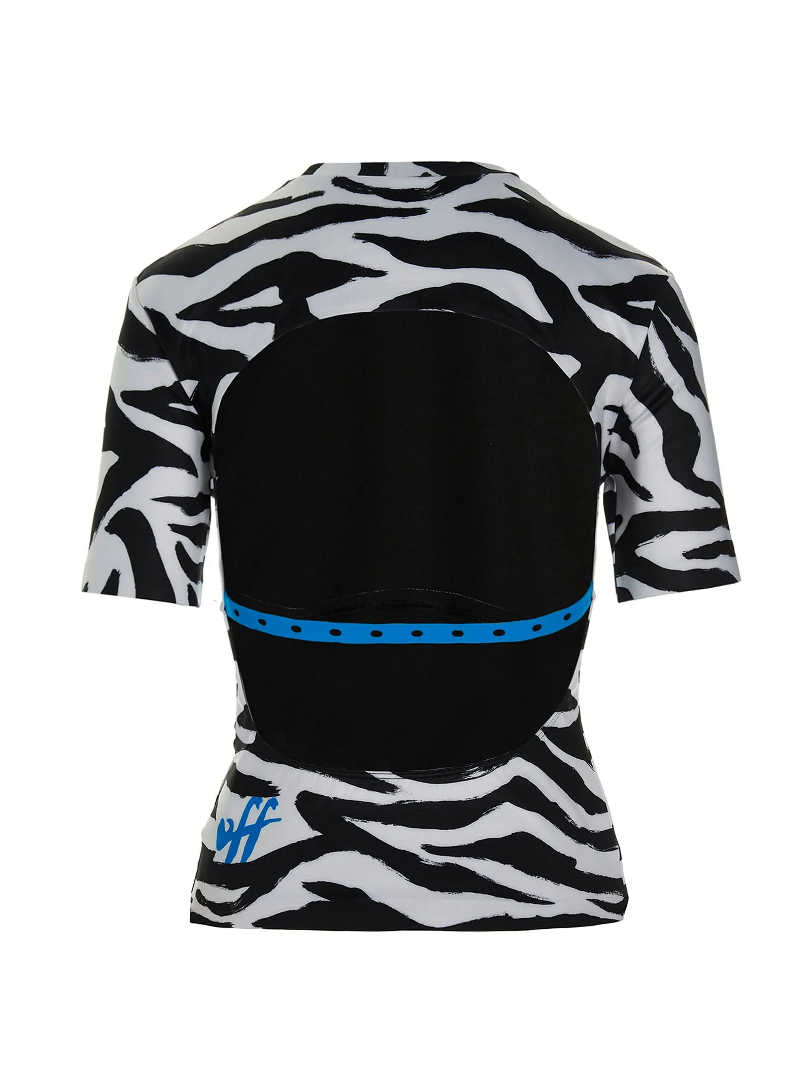 Off-White Zebra Printed Open Back Top