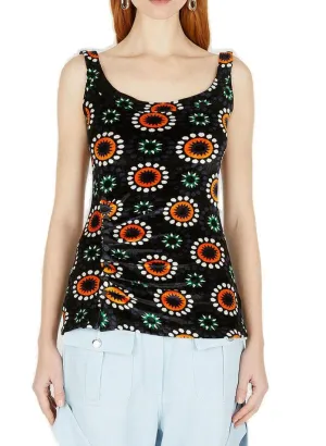 Paco Rabanne All-Over Graphic Printed Top