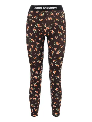 Paco Rabanne Floral Printed Leggings