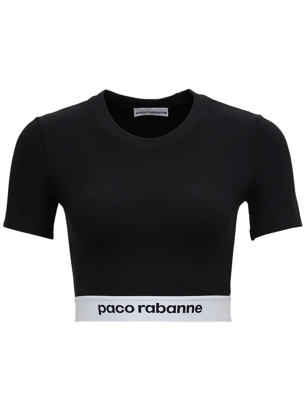 Paco Rabanne Logo Band Cropped Top