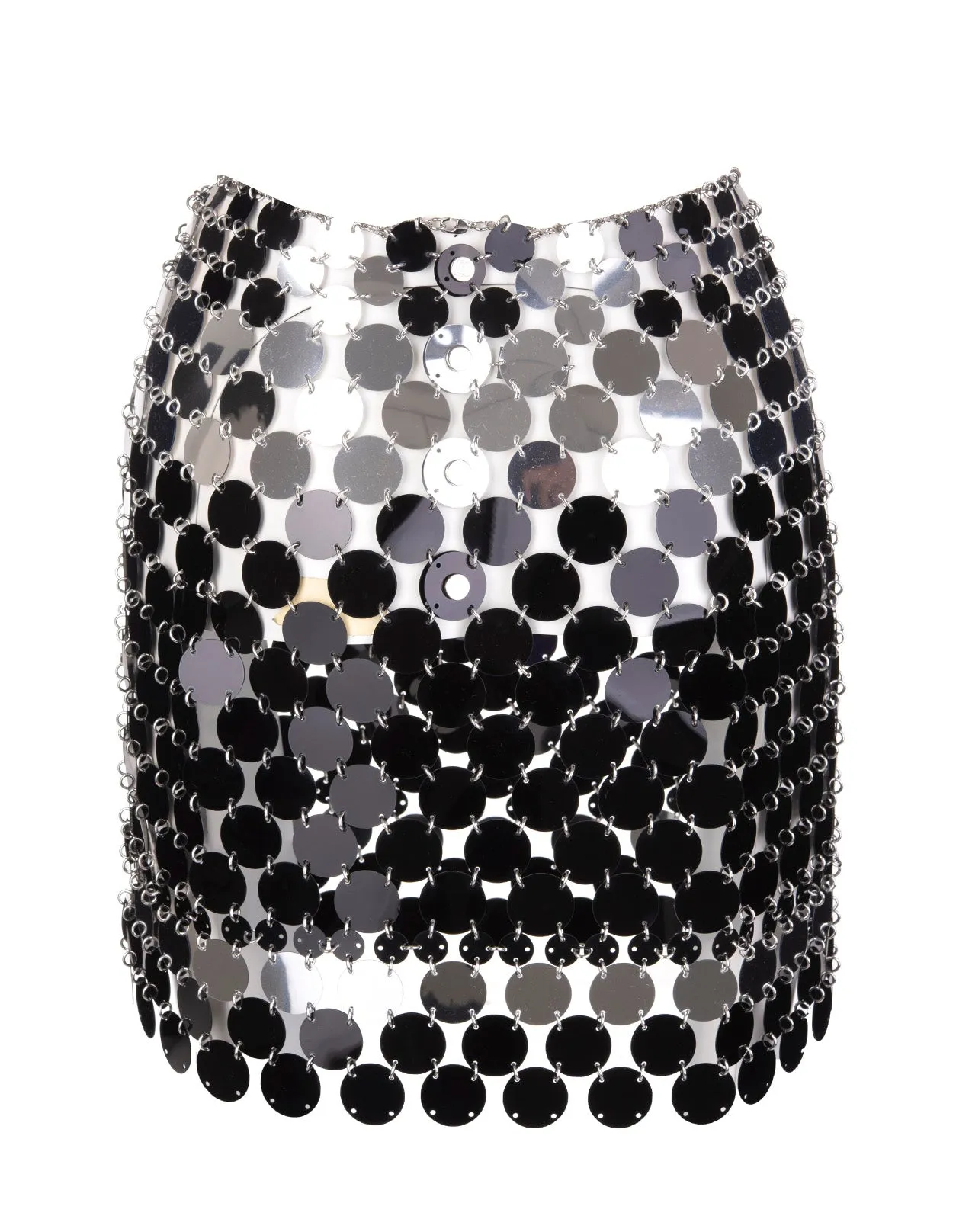 Paco Rabanne Metallic Discs Mini Skirt