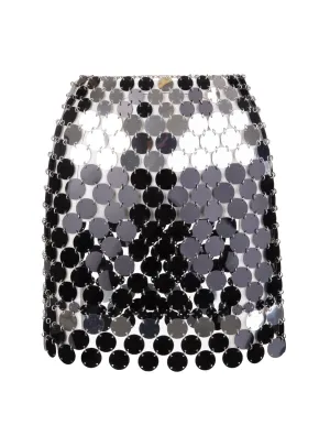 Paco Rabanne Metallic Discs Mini Skirt