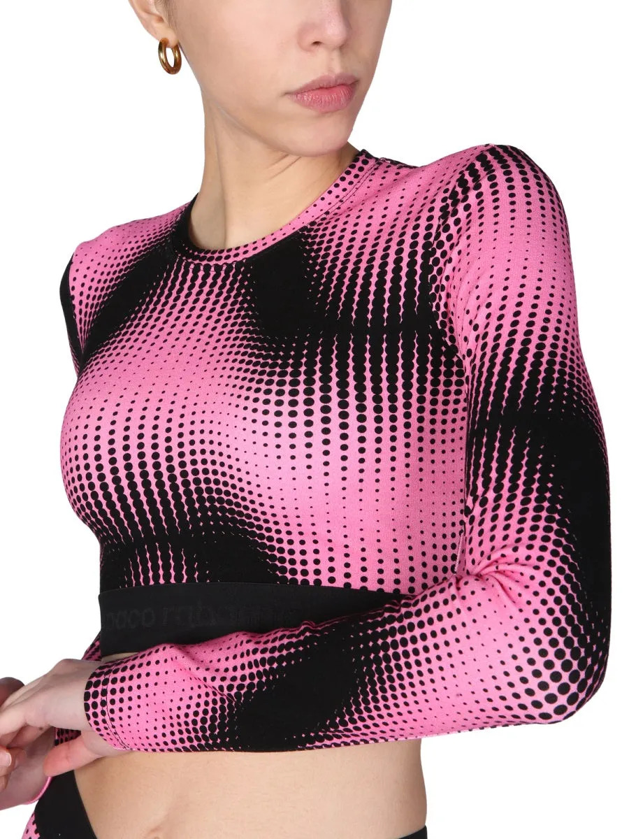 Paco Rabanne Two-Toned Bodyline Crop Top