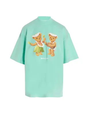 Palm Angels Dancing Bears Printed Crewneck T-Shirt