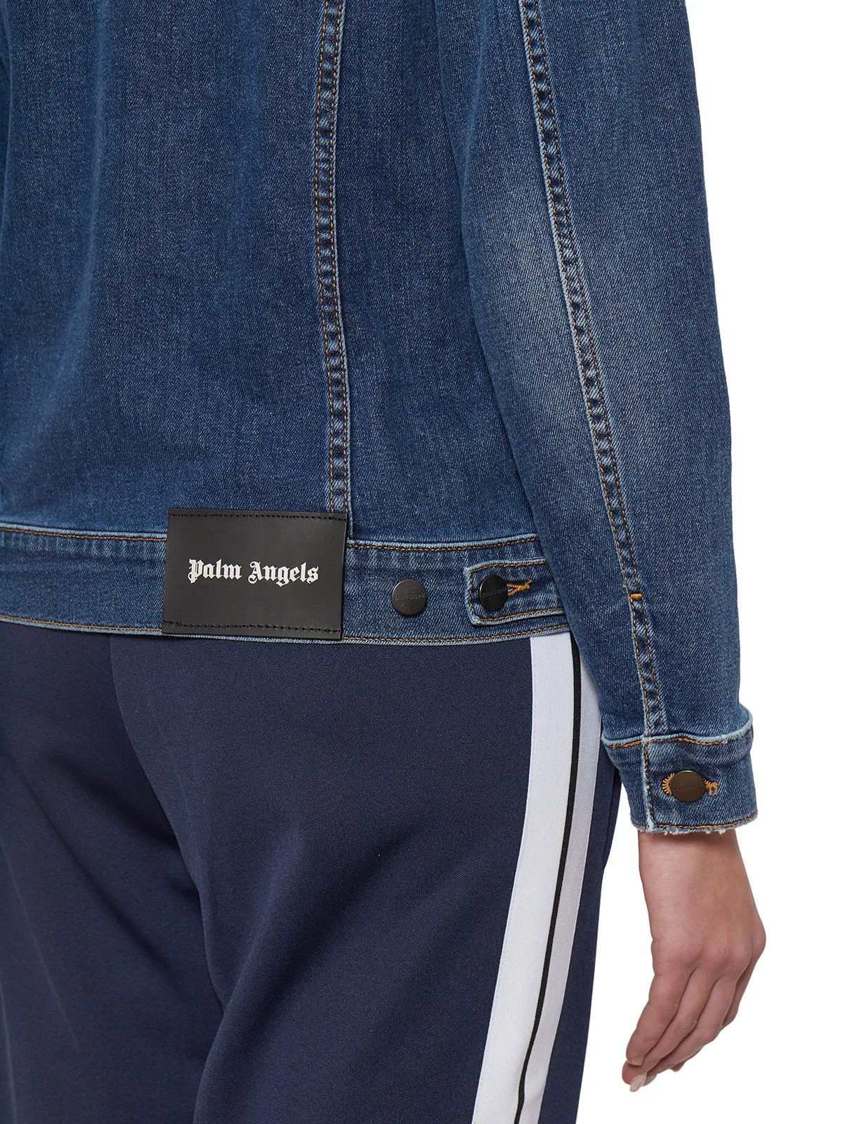 Palm Angels Faded Effect Denim Jacket