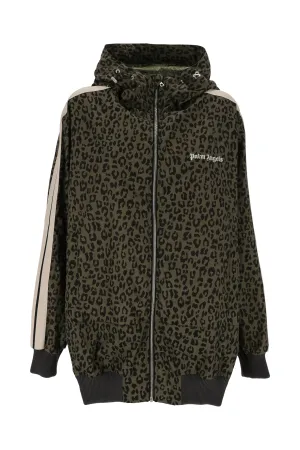 Palm Angels Leopard Printed Zipped Jacket