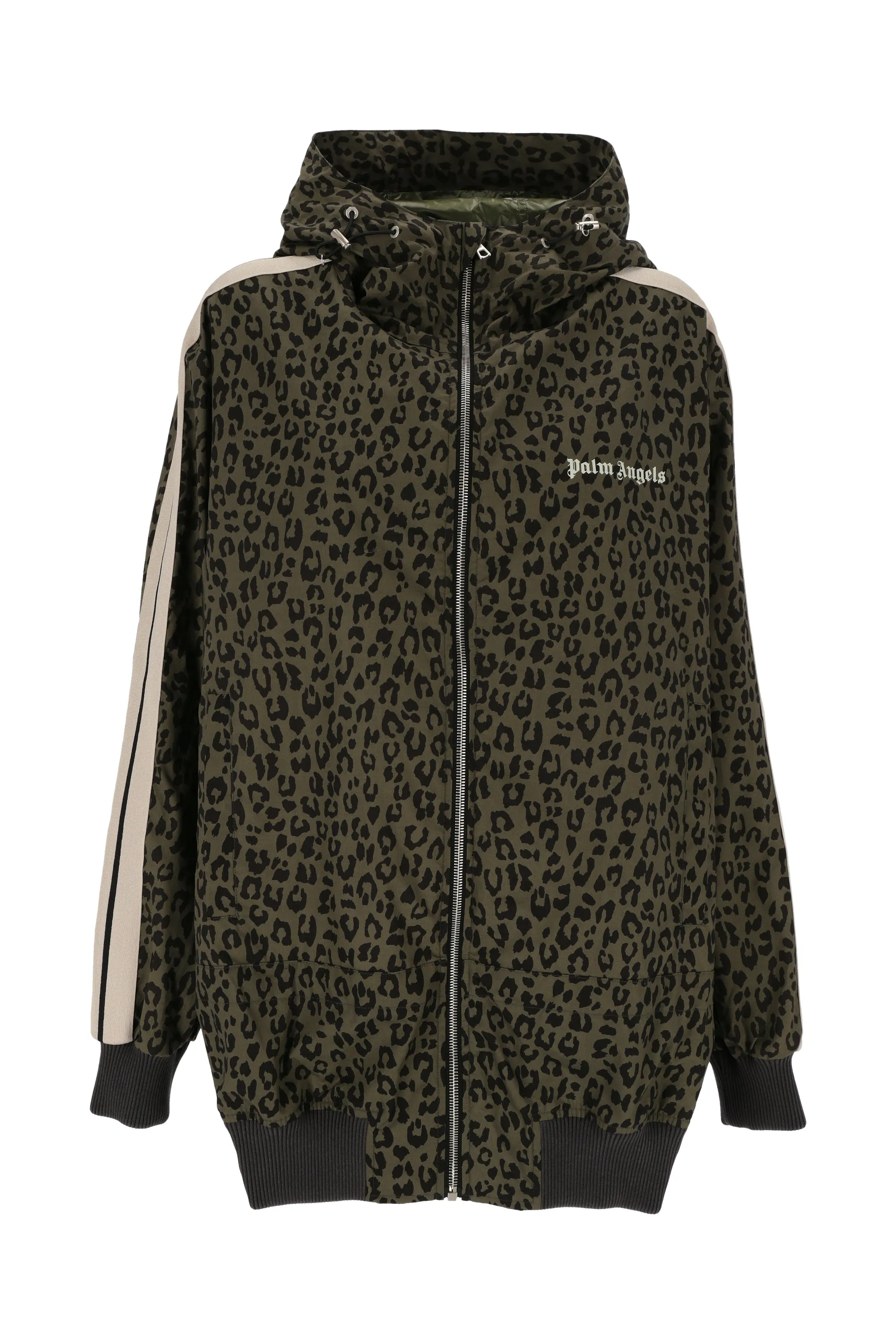 Palm Angels Leopard Printed Zipped Jacket