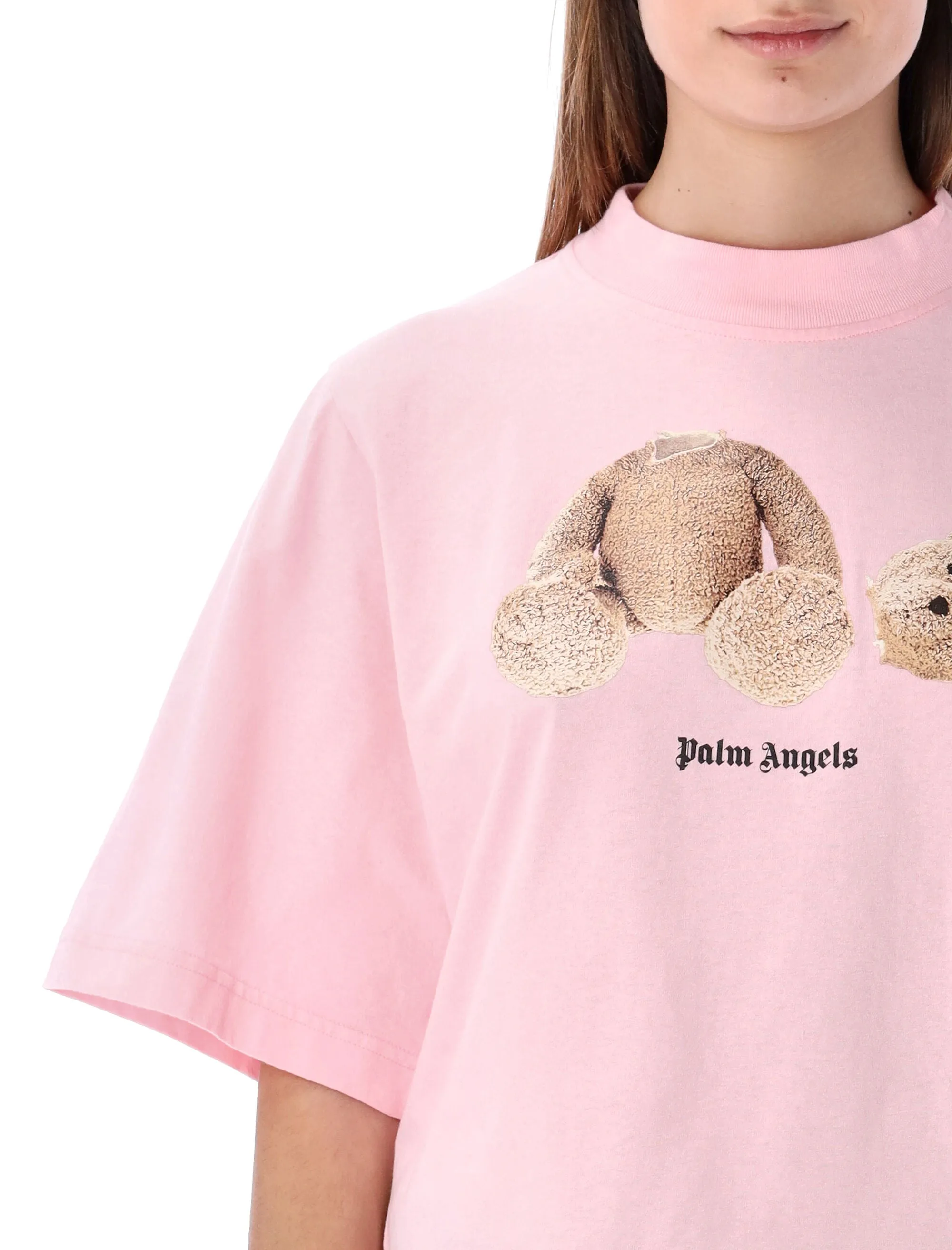 Palm Angels Logo Printed Crewneck T-Shirt
