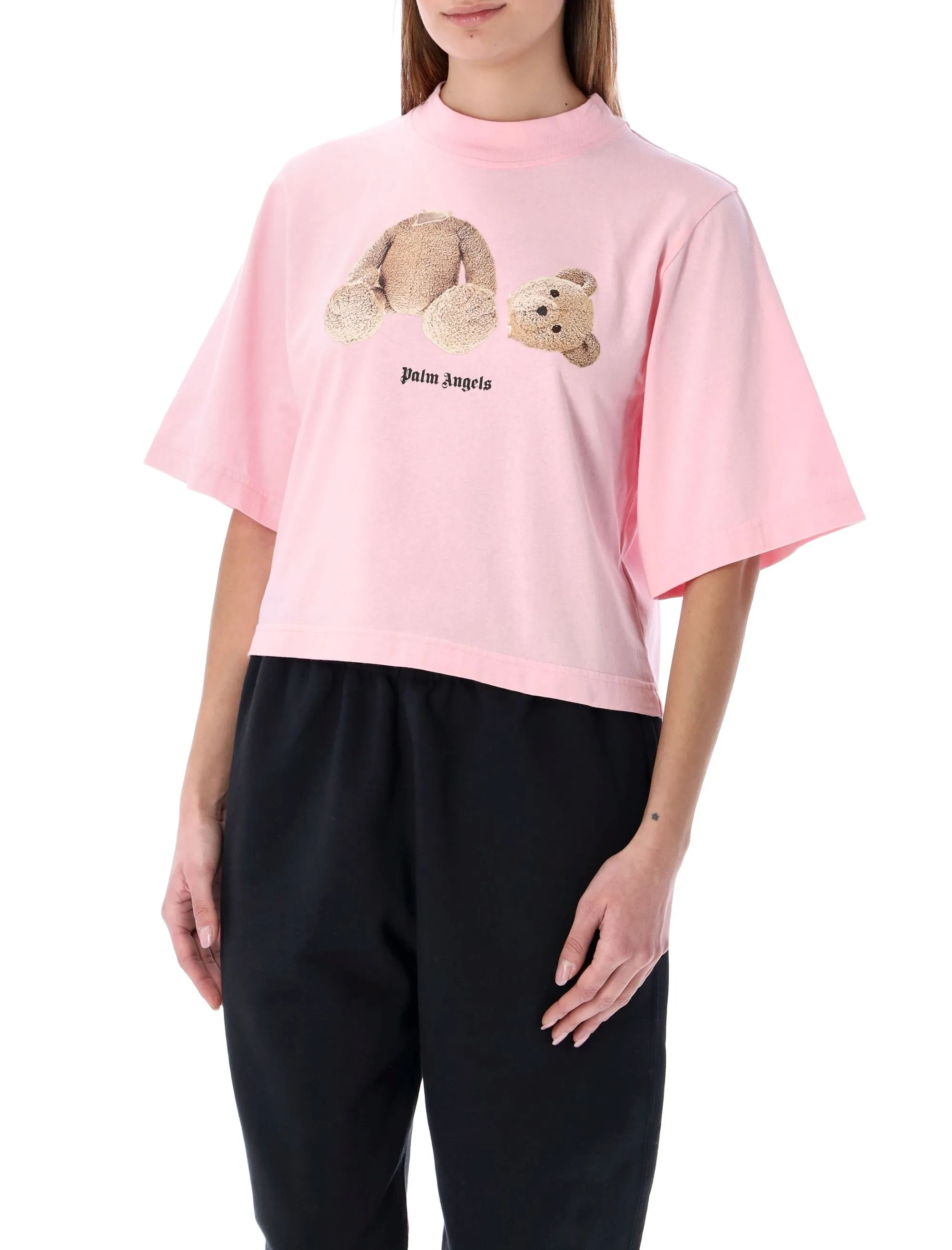 Palm Angels Logo Printed Crewneck T-Shirt