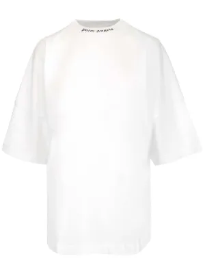 Palm Angels Logo Printed Crewneck T-Shirt