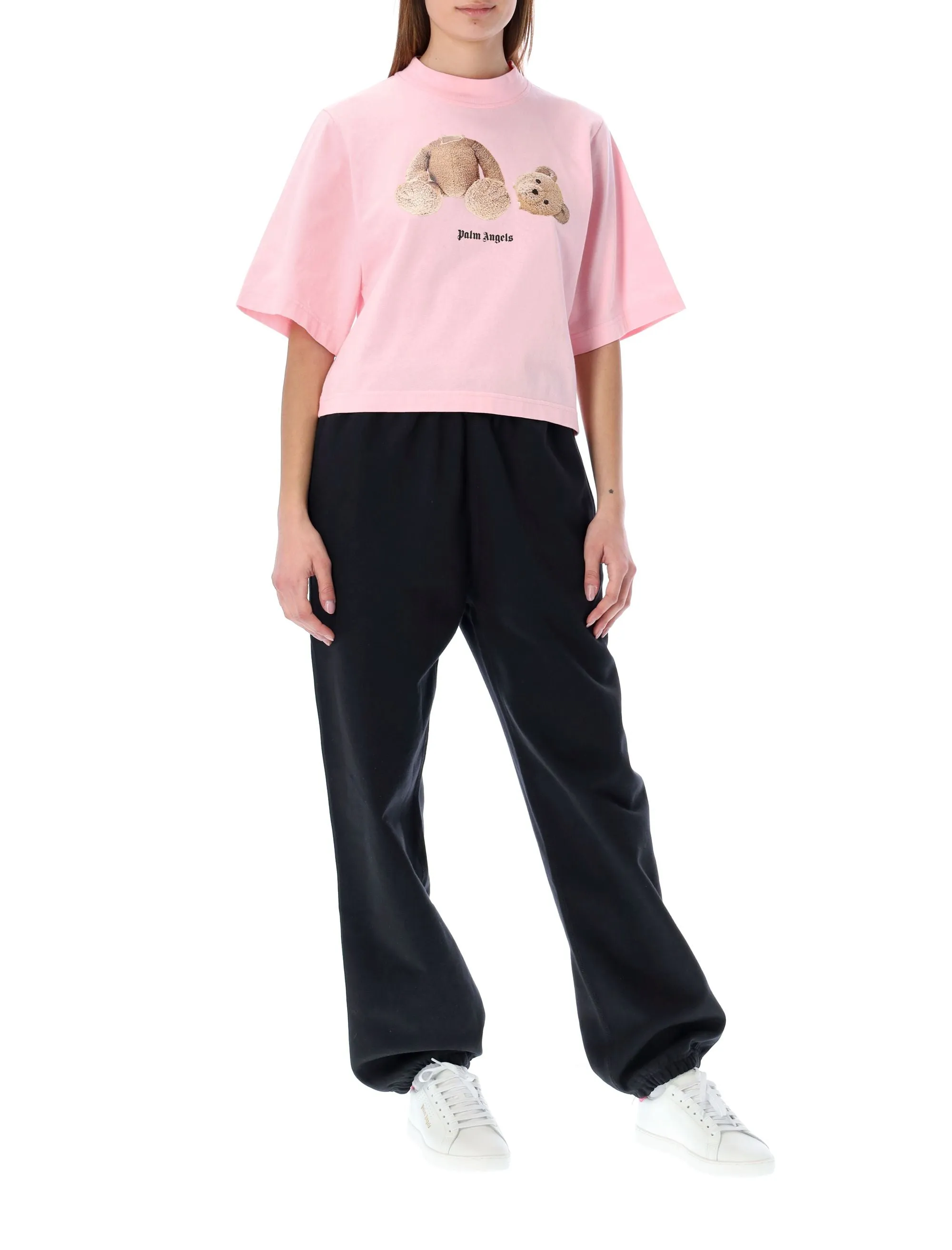 Palm Angels Logo Printed Crewneck T-Shirt