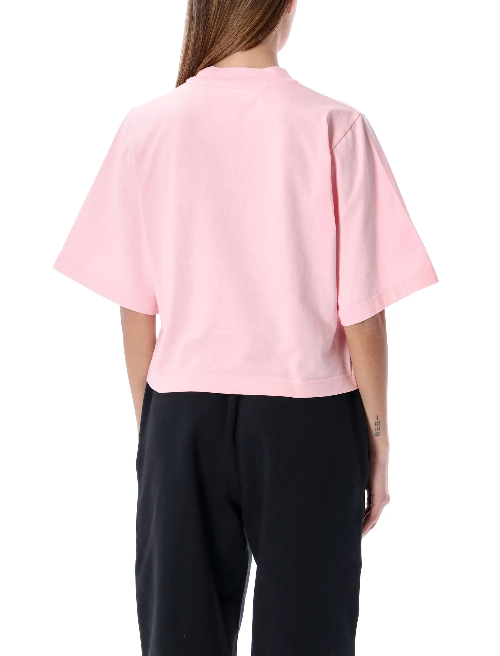 Palm Angels Logo Printed Crewneck T-Shirt