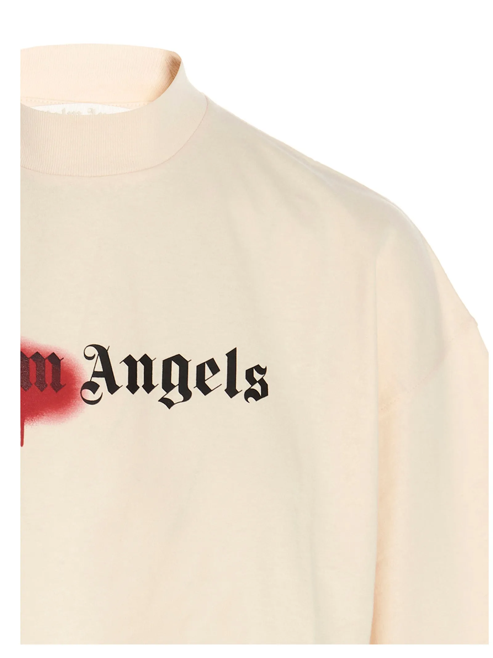 Palm Angels Logo Printed Cropped T-Shirt