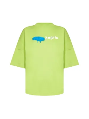 Palm Angels Sprayed Logo Printed T-Shirt