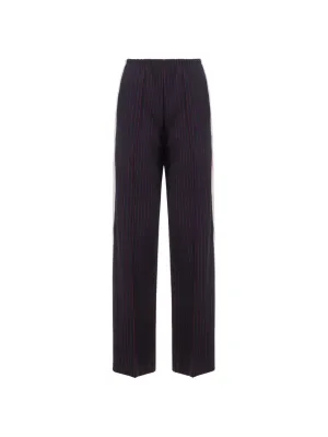 Palm Angels Striped Wide Leg Trousers