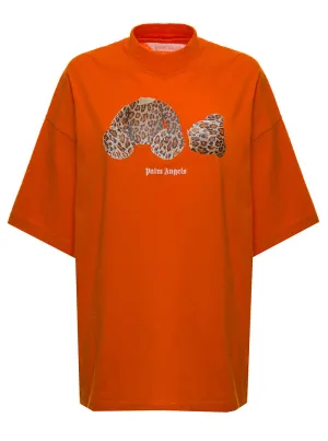 Palm Angels Teddy Bear-Printed Crewneck T-Shirt