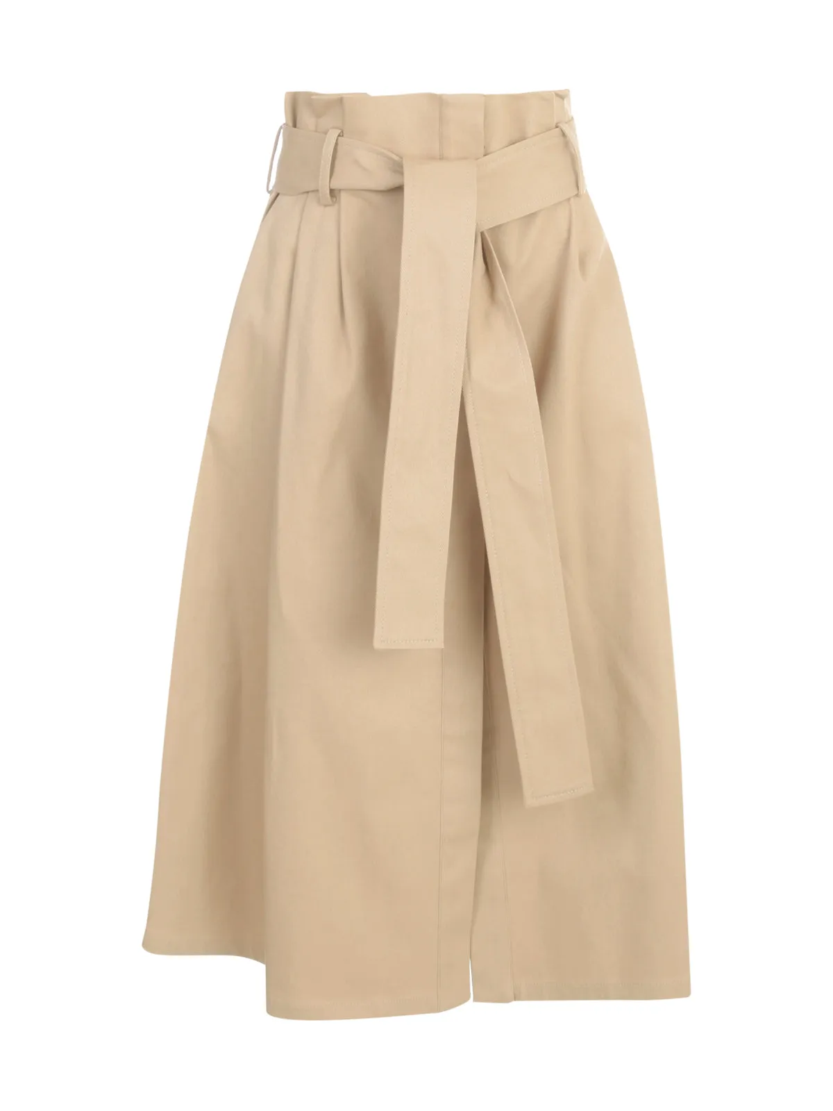 P.A.R.O.S.H. Belted Straight Hem Midi Skirt