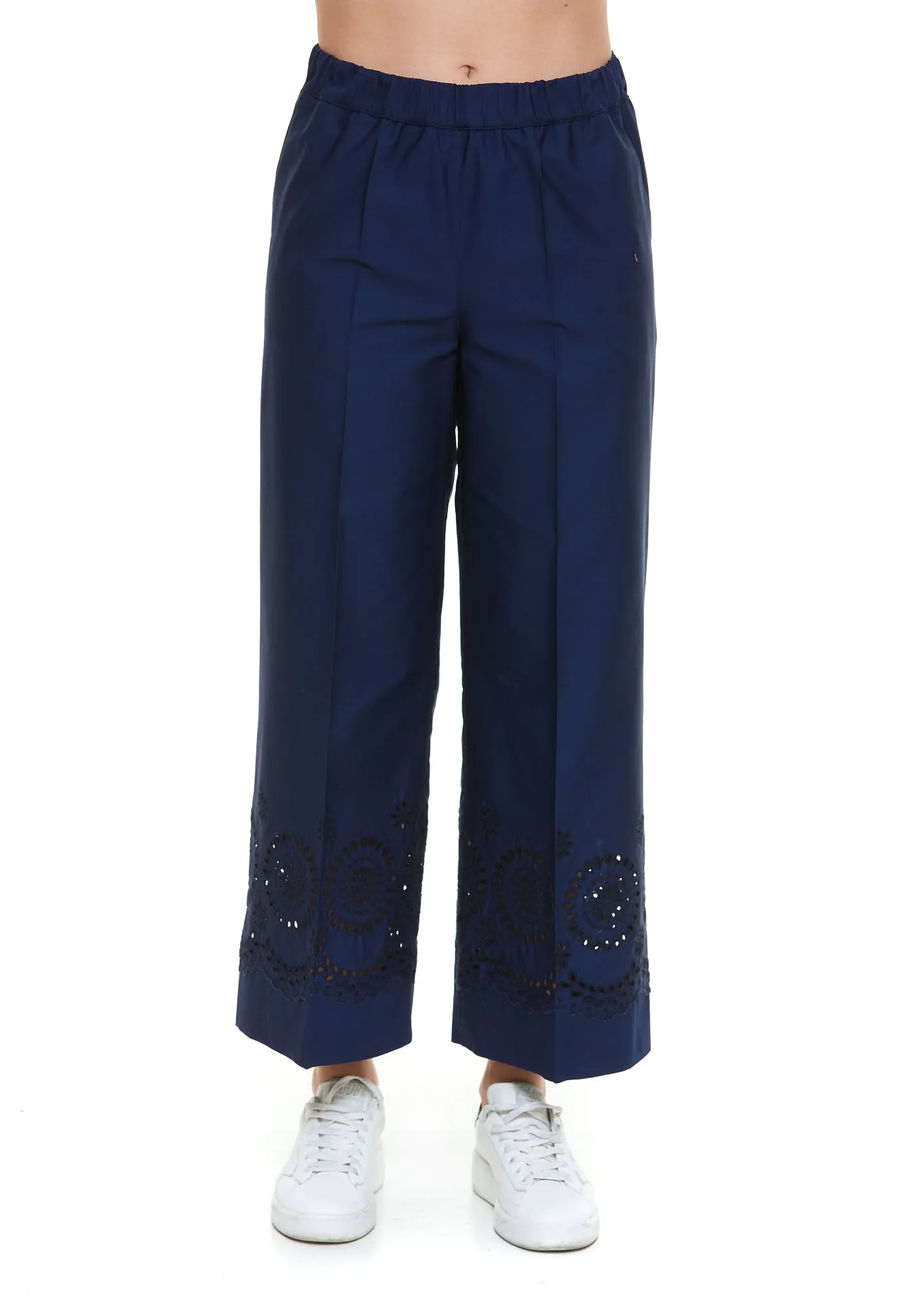 P.A.R.O.S.H. Broderie Anglaise Wide-Leg Trousers