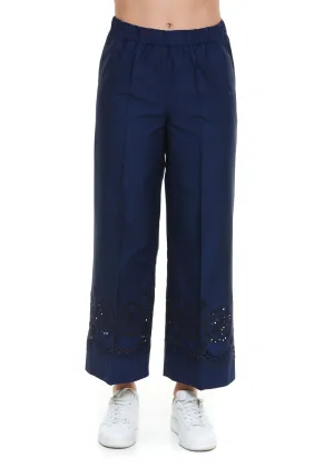P.A.R.O.S.H. Broderie Anglaise Wide-Leg Trousers