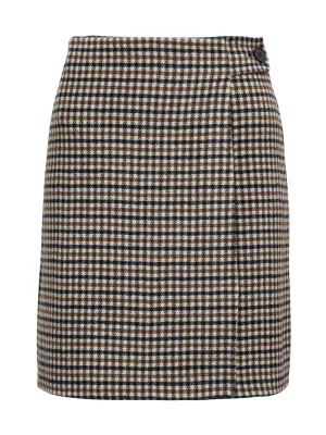 P.A.R.O.S.H. Check-Pattern Wrapped Mini Skirt