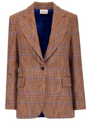 P.A.R.O.S.H. Check Printed Single Breasted Jacket