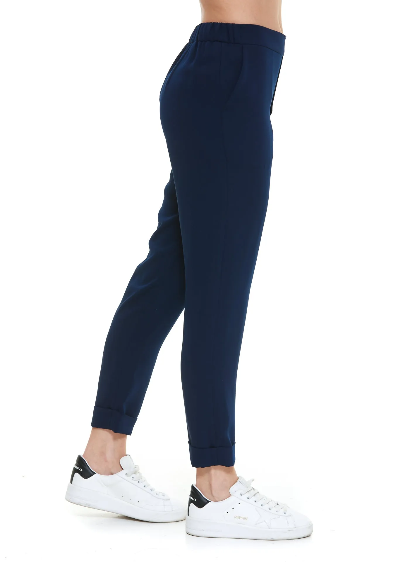 P.A.R.O.S.H. Elastic Waist Cropped Trousers