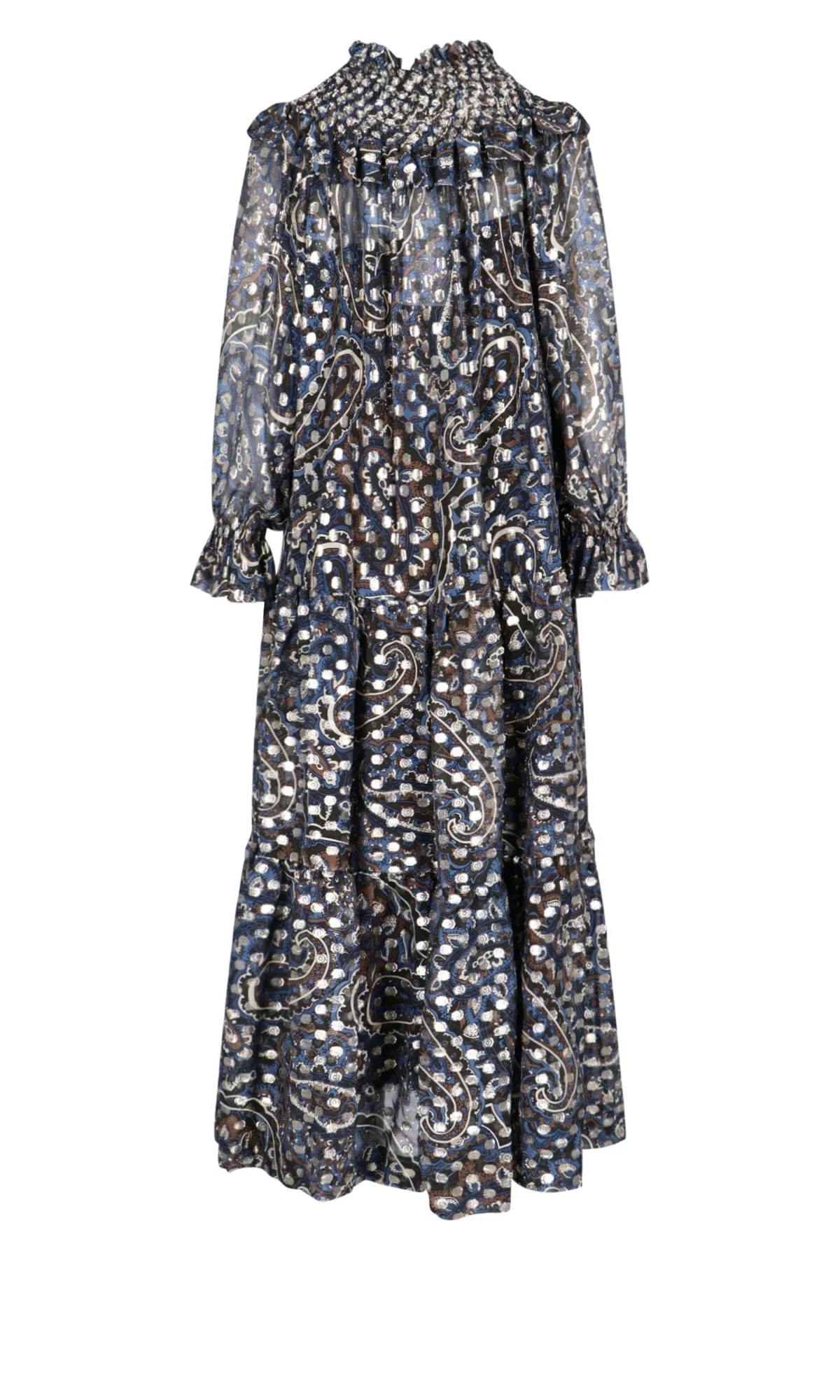 P.A.R.O.S.H. Seth Paisley Straight Hem Maxi Dress