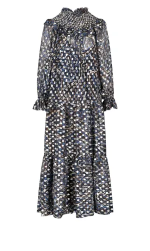 P.A.R.O.S.H. Seth Paisley Straight Hem Maxi Dress