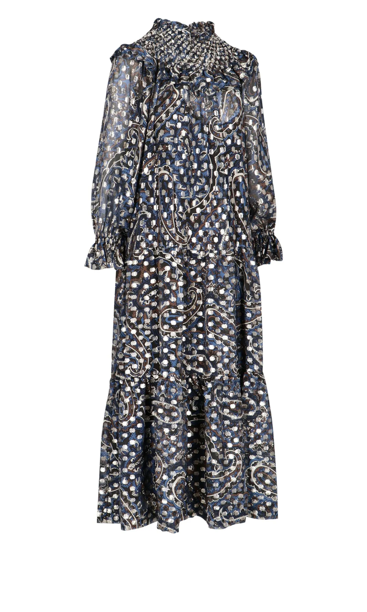 P.A.R.O.S.H. Seth Paisley Straight Hem Maxi Dress