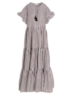 P.A.R.O.S.H. Striped Short-Sleeved Dress