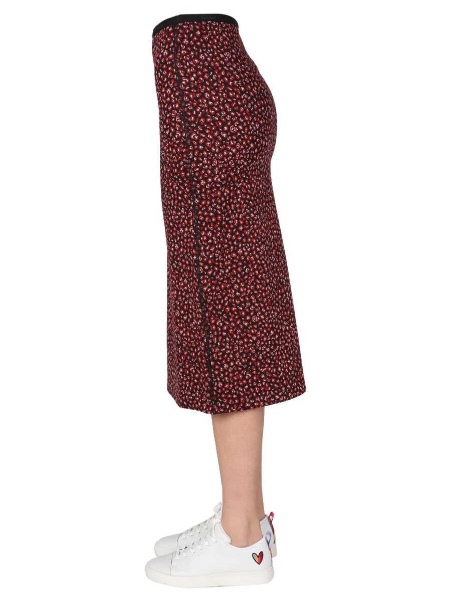 Paul Smith Allover Leopard Printed Mini Skirt