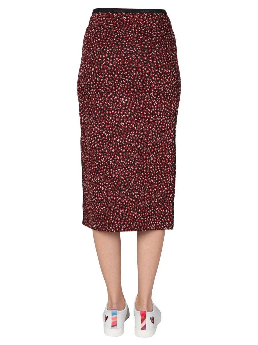 Paul Smith Allover Leopard Printed Mini Skirt