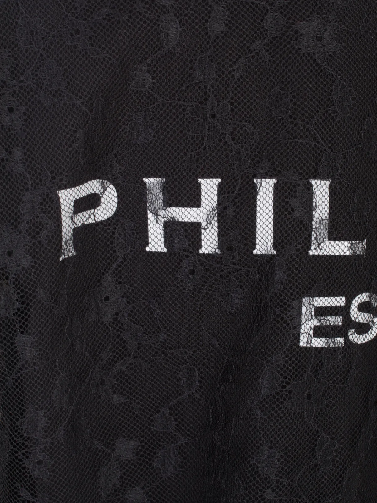 Philosophy Di Lorenzo Serafini Lace Overlay Logo Print Tank Top