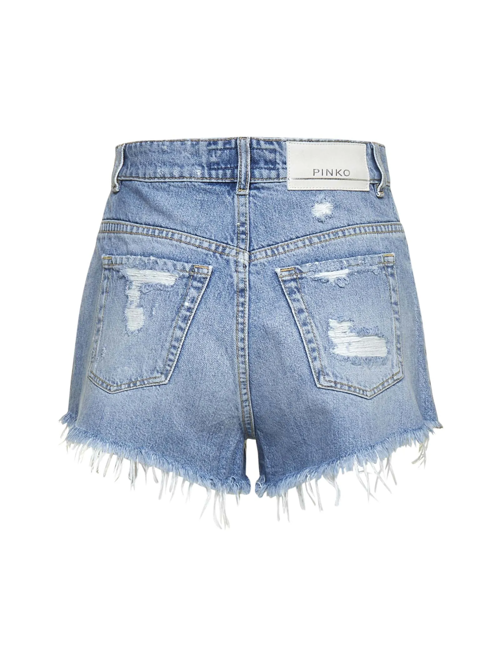 Pinko Frayed Edge Distressed Shorts