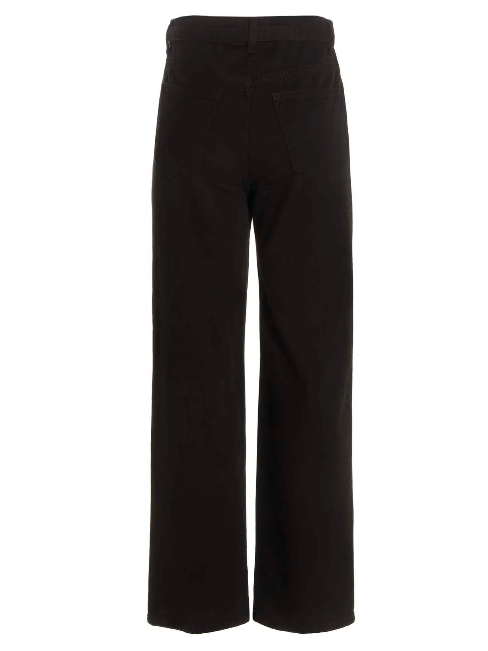 Pinko Logo Belted Waist Straight Leg Jeans