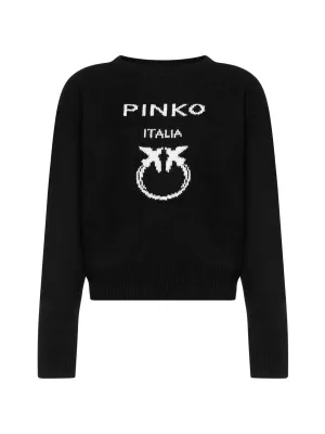 Pinko Logo Intarsia-Knit Jumper