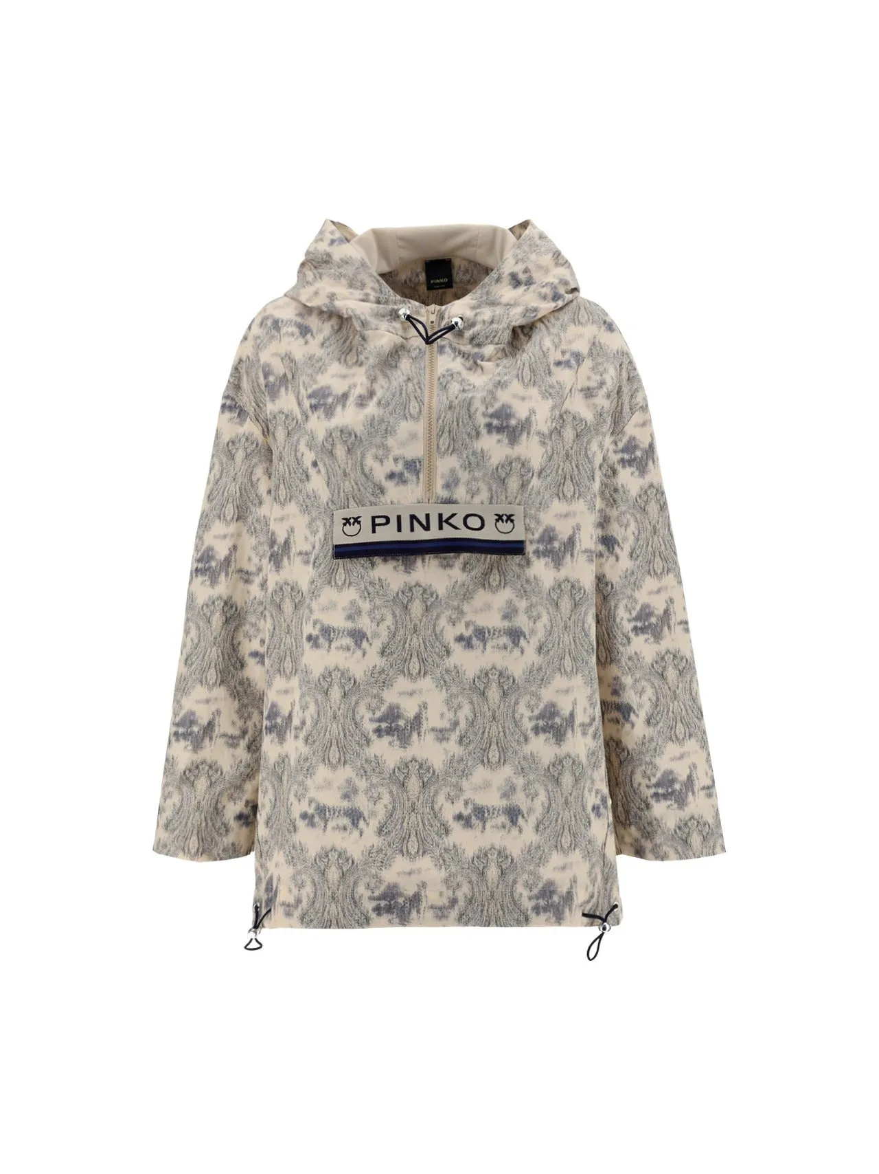 Pinko Logo Patch Drawstring Hooded Jacket