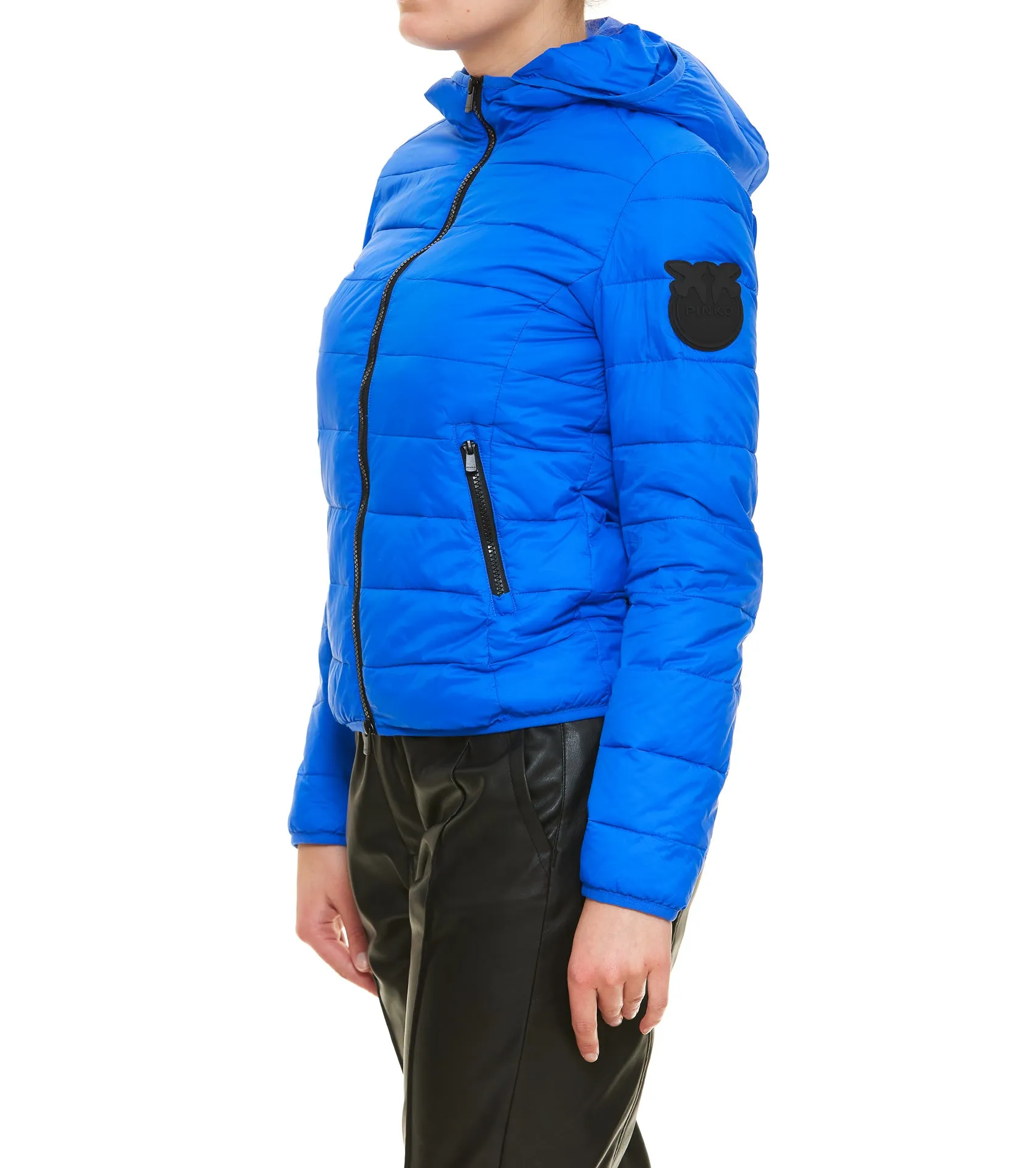 Pinko Logo Patch Hooded Padded Jacket
