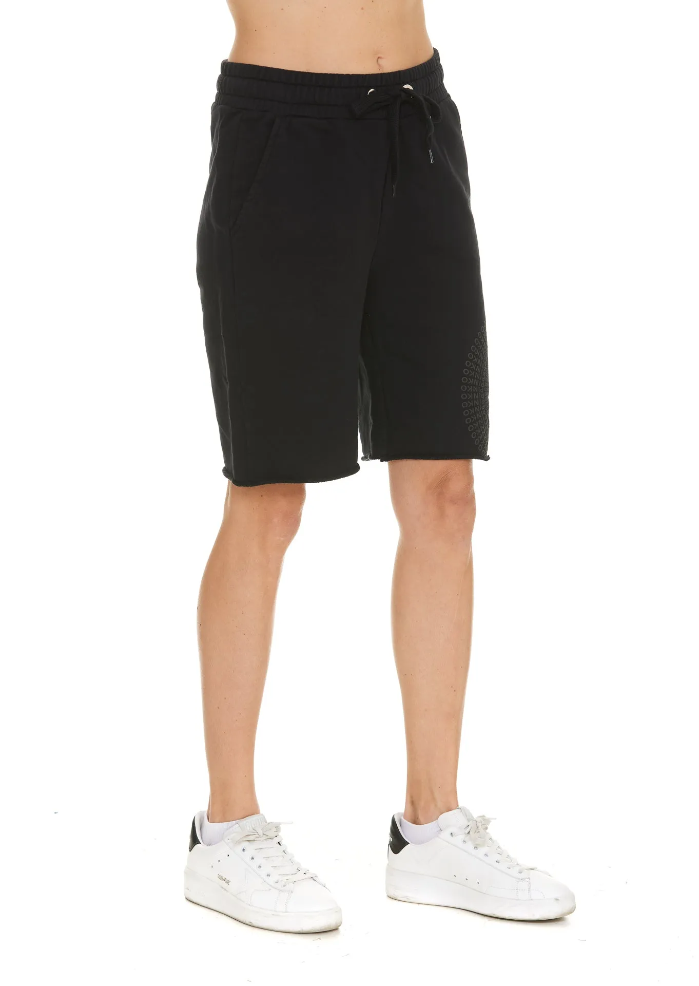 Pinko Logo Printed Drawstring Bermuda Shorts